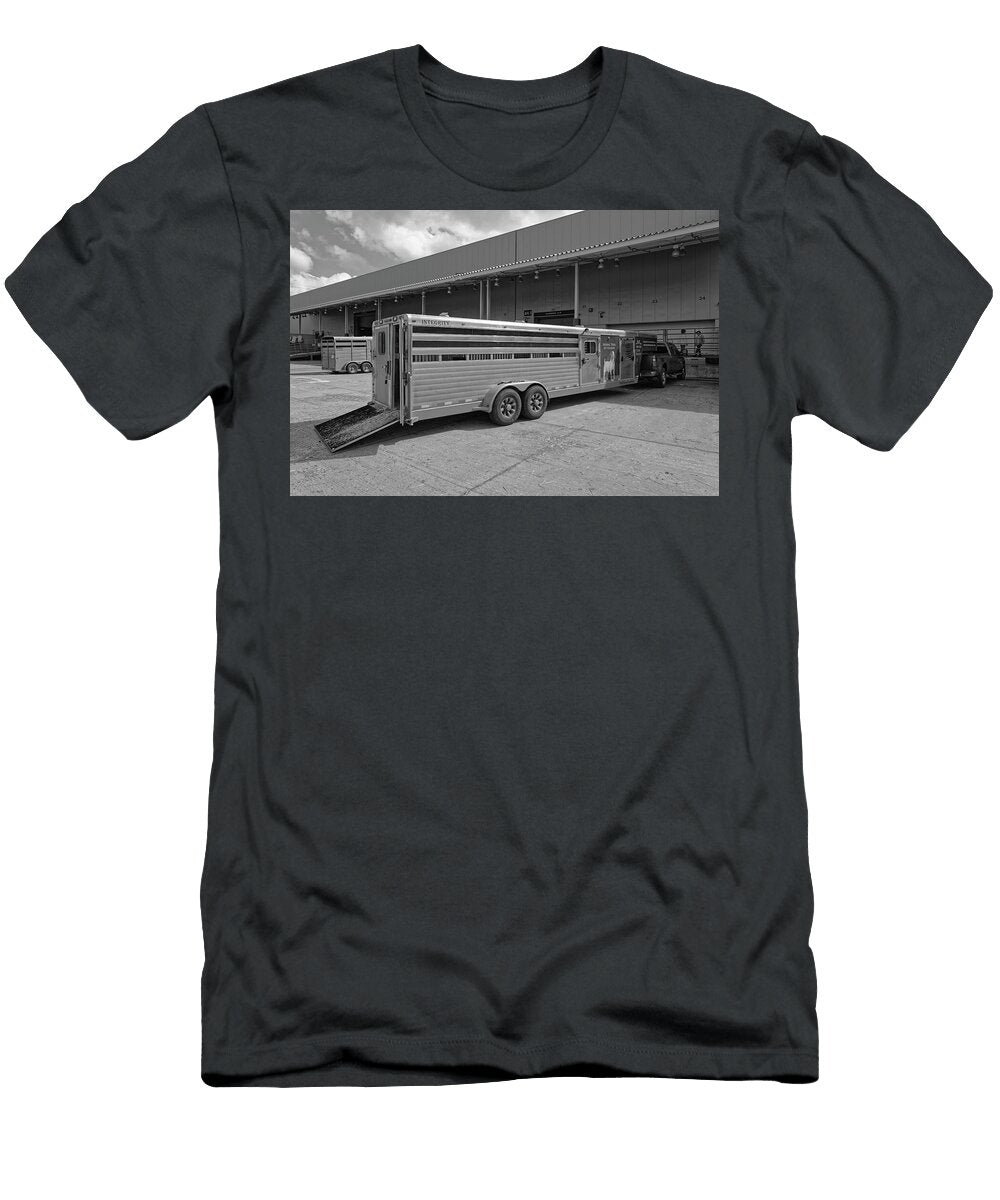 A Ford Truck and Long Livestock Trailer Transporting Boer Goats Jules Walters T-Shirt