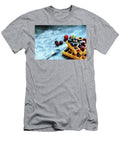 A Fork on a Rustic Table Ready for Dessert a Waffle with Healthy Red Fruits Joaquin Corbalan T-Shirt