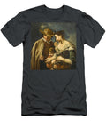 A Hunter Handing Coins to a Fruit Seller a Child Clutching Her Apron Francesco Maggiotto T-Shirt