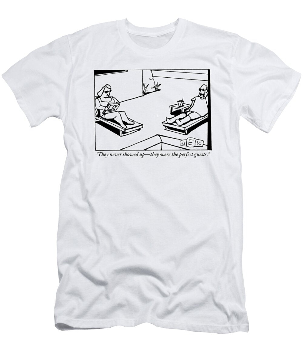 A Husband and Wife Recline Next to Their Pool Bruce Eric Kaplan T-Shirt