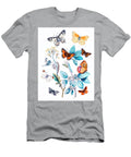 A Kaleidoscope of Fluttering Butterflies and Caterpillars William Forsell Kirby T-Shirt