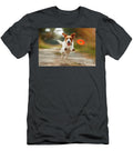 A Lively Dog Showcases Its Athleticism As It Runs with a Frisbee Clutched in Its Mouth Joaquin Corbalan T-Shirt