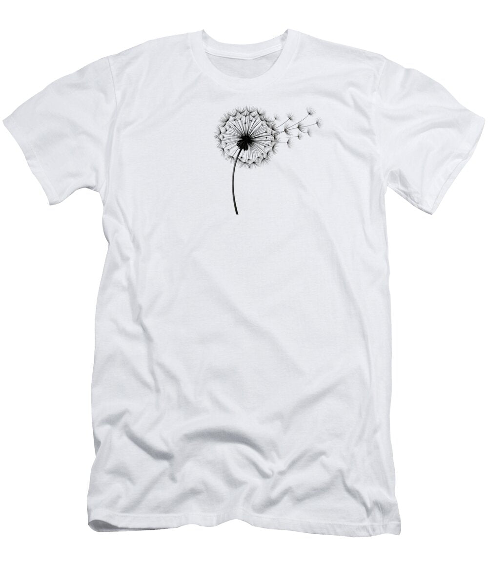 A Lone Dandelion Stands in Front of a Background Odon Czintos T-Shirt