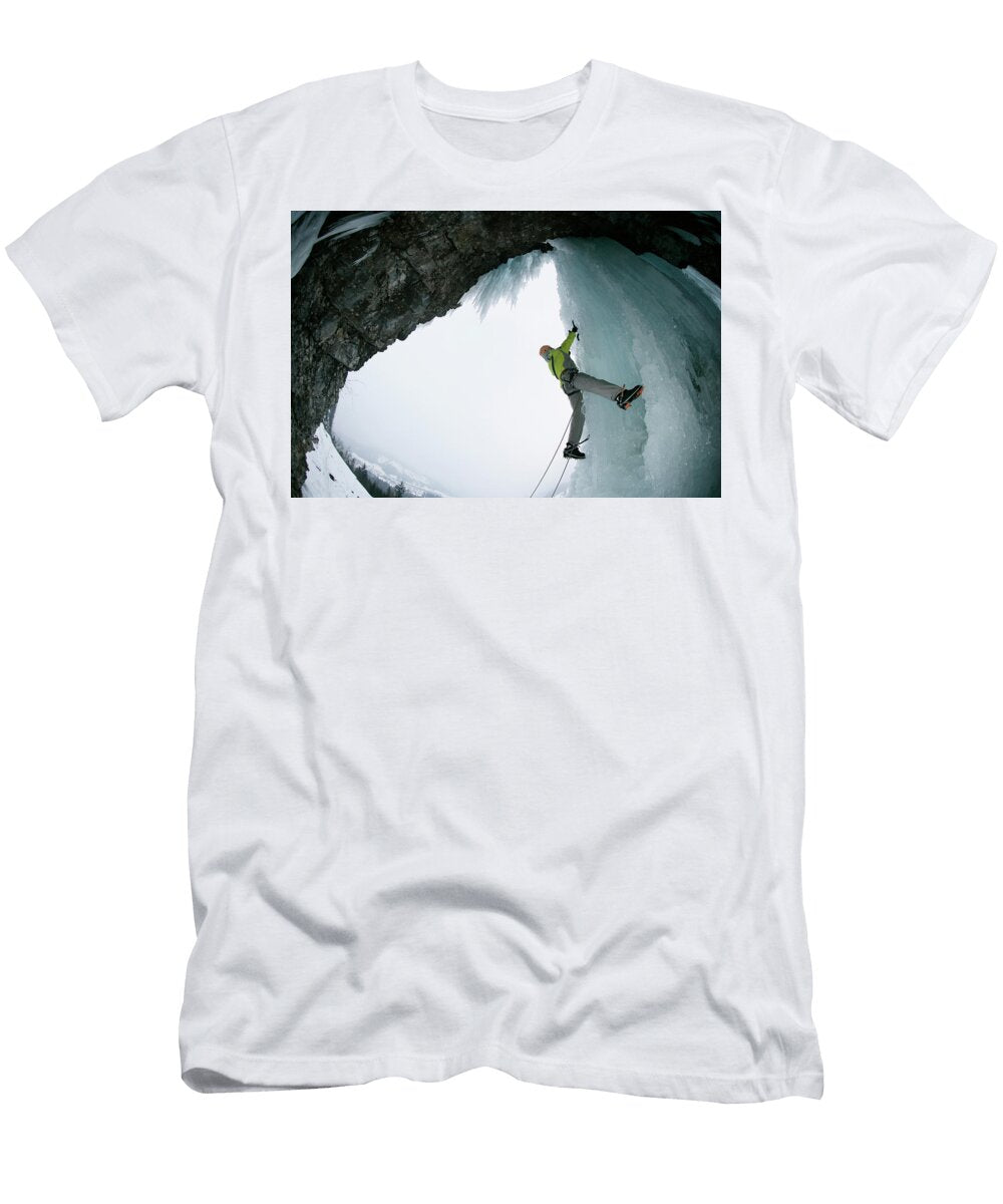 A Man Ice Climbs in Switzerland Mario Colonel T-Shirt