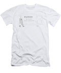 A Man Walks Past a Storefront That Reads Enron Recycled Bob Mankoff T-Shirt