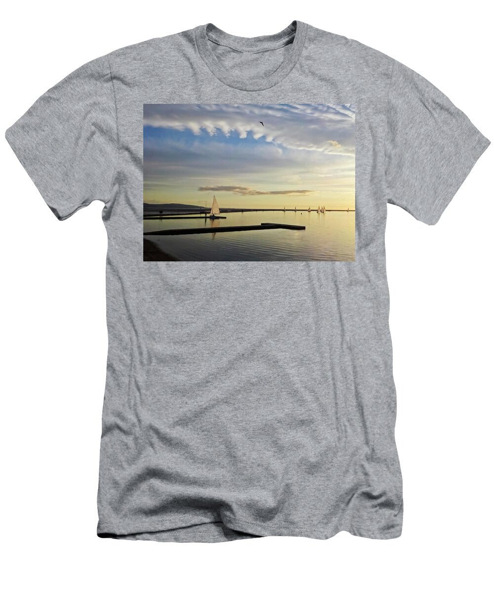 A Marine Lake At Dusk West Kirby Derrick Neill T-Shirt