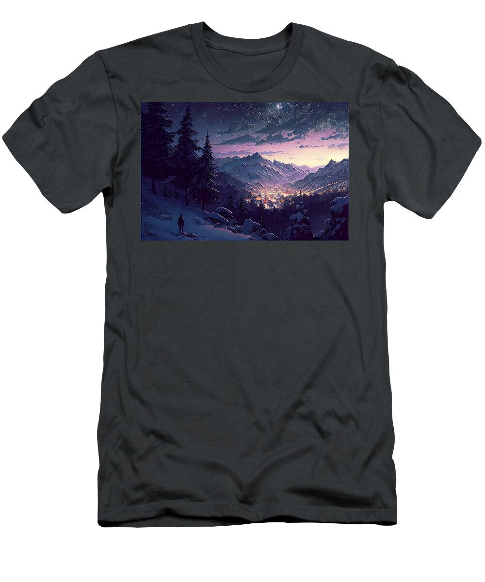 A Peaceful Starry Winter Night in a Jack Kirby 0756defb B960 6456455043 957d 0ca96455 Celestial Images T-Shirt