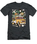 A Playful Depiction of a Food Truck Surrounded By Various Food Items the Curve T-Shirt