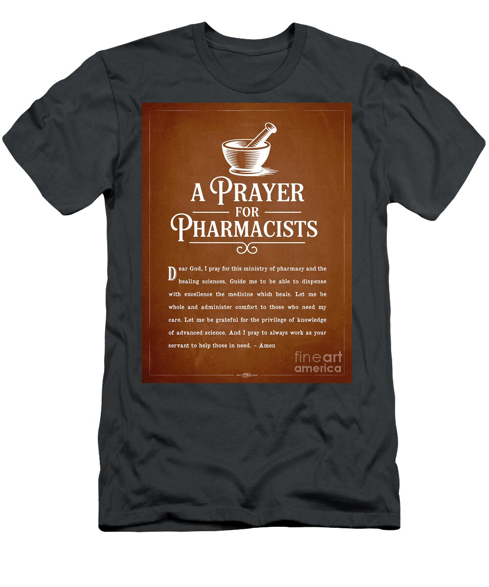 A Prayer for Pharmacists Red Aged Pixel T-Shirt