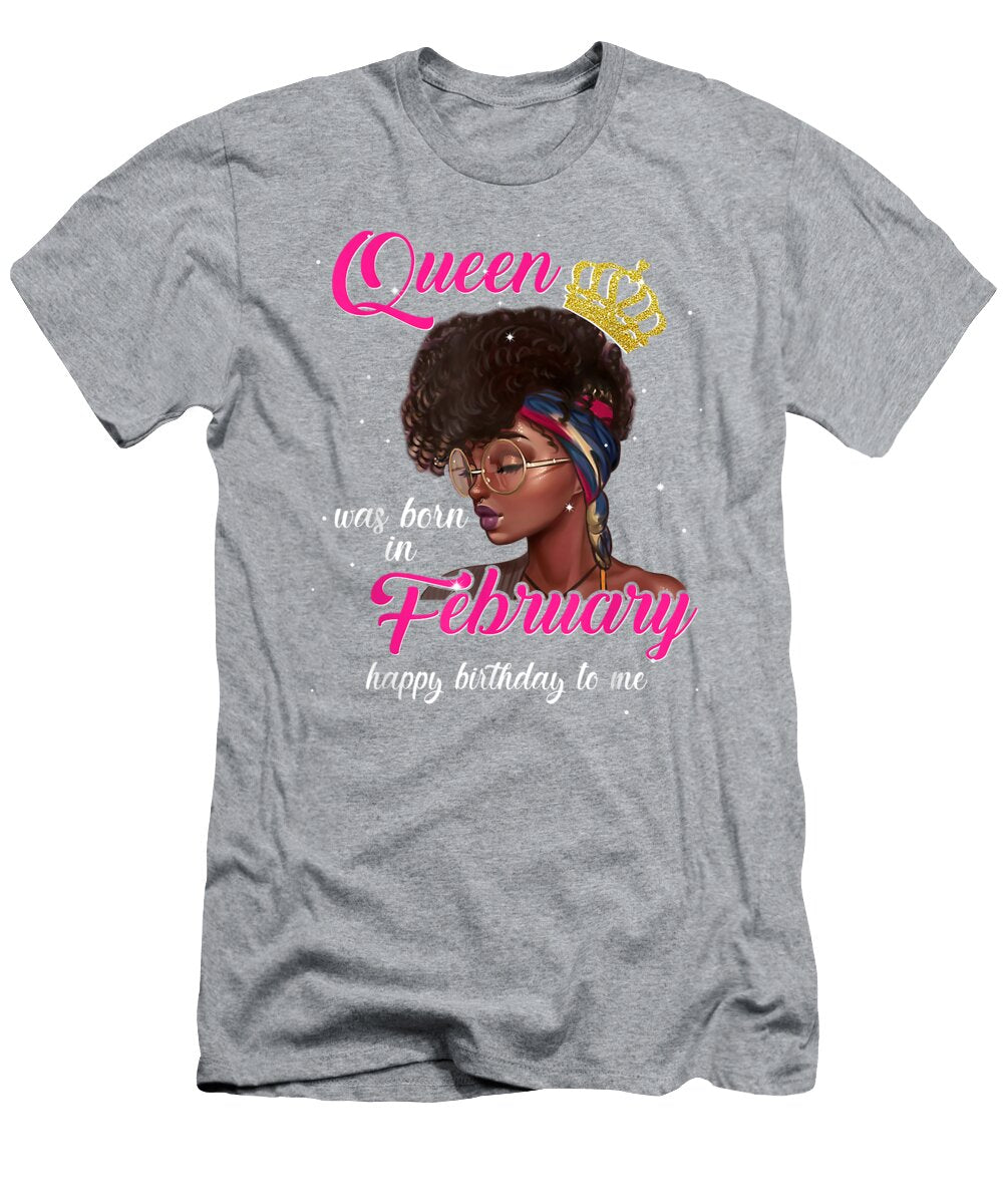 A Queen Was Born in February Happy Birthday to Me Eloyw Zelda T-Shirt