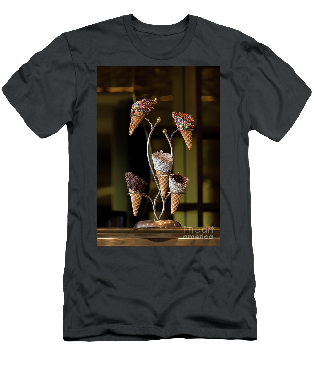 A Rack of Five Fancy Waffle Ice Creame Cones Daniel Ryan T-Shirt