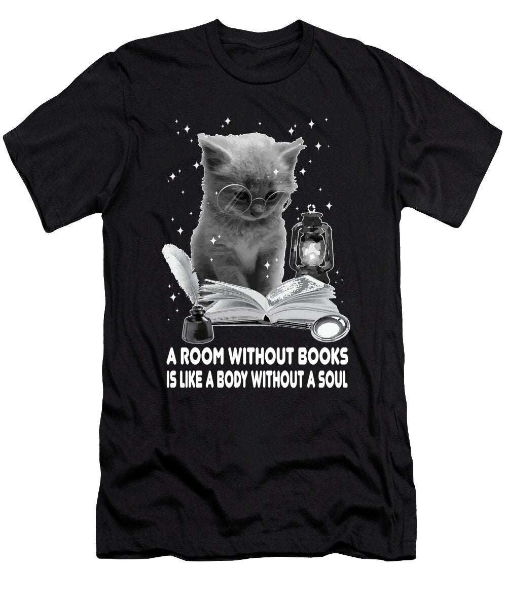 A Room Without Books Is Like a Body Without a Soul Bookworm Maximus Designs T-Shirt