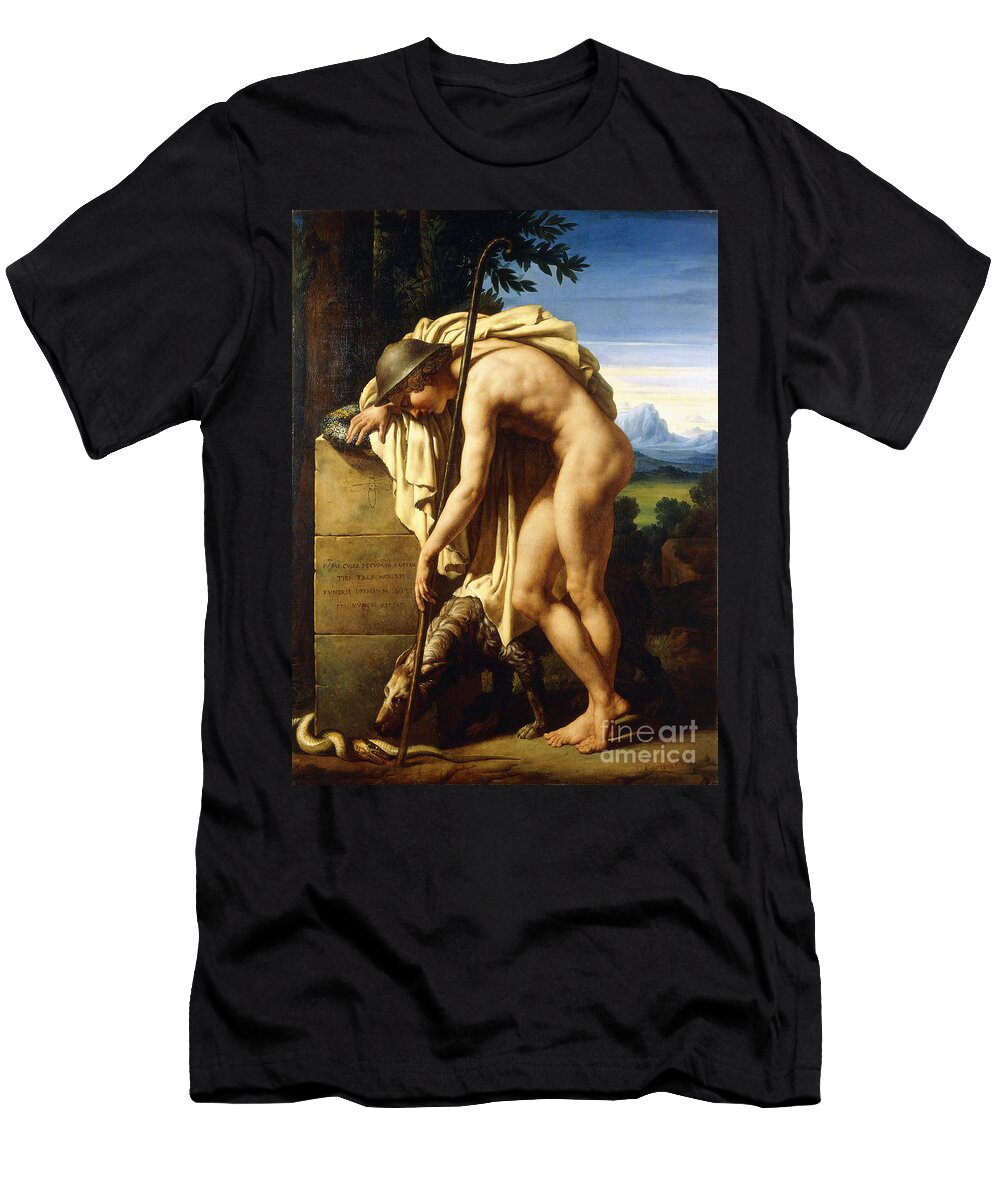 A Shepherd Weeping on a Tomb Erected to a Gnat 1808 Felix Boisselier T-Shirt