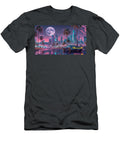 A Sleek Car Sits Beside a Reflective Road the Luxury Art Collection T-Shirt
