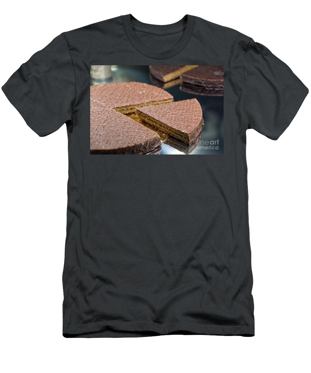 A Slice of Wafer Cake Filled with Hazelnut Cream and Covered with Milk Chocolate Ivan Savini T-Shirt