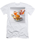 A Stack of Heart Shaped Pancakes with Heart Shaped Butter and a Heart Shaped Pool of Syrup Lins Creations Llc T-Shirt