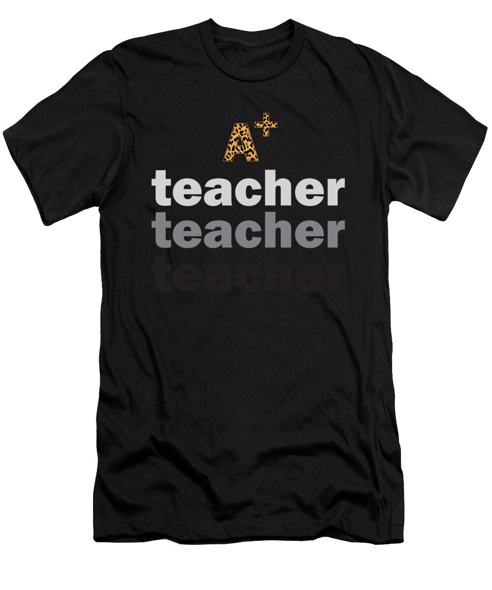 A Teacher Teacher Teacher Leopard Print School Licensed Art T-Shirt