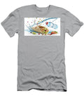 A Vibrant Wrap Filled with Grilled Chicken and Fresh Vegetables Is Paired with a Splash of Water Odon Czintos T-Shirt