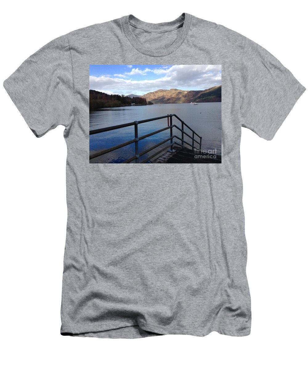 A View From the Pier At Loch Lomond Joan Violet Stretch T-Shirt