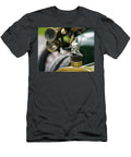A Viking Head Radiator Cap on a Vintage Rover Car Derrick Neill T-Shirt