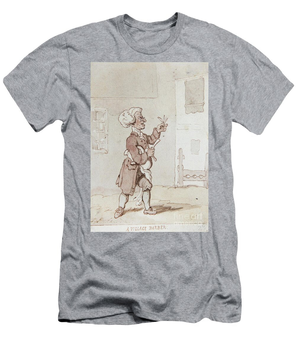 A Village Barber Ink and Watercolor Thomas Rowlandson T-Shirt