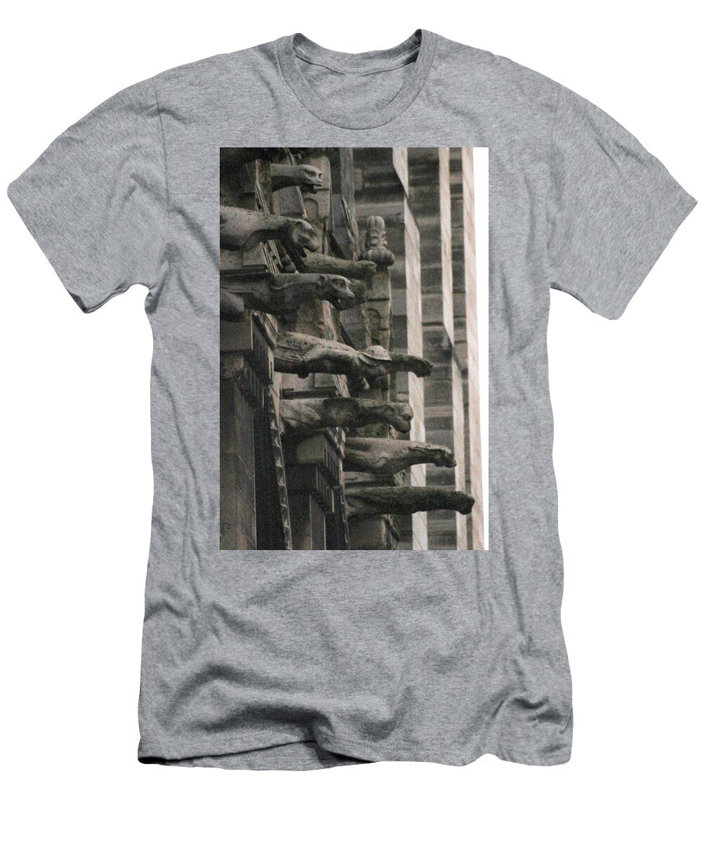 A Wall of Gargoyles Notre Dame Cathedral Christopher Kirby T-Shirt