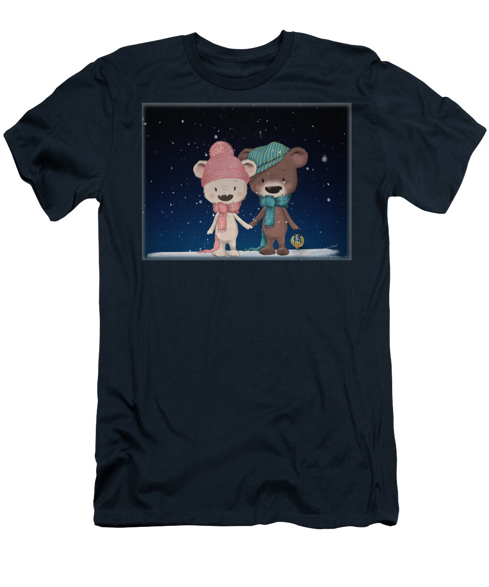 A Winters Evening Walk Sandra Clark T-Shirt