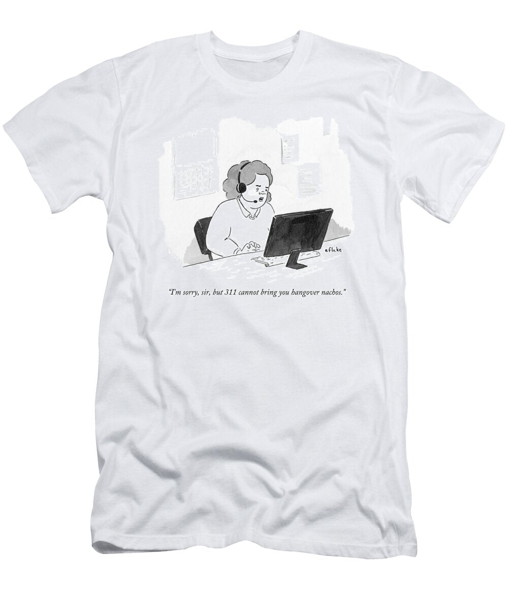 A Woman Answering Phones for 311 Denies a Request Emily Flake T-Shirt
