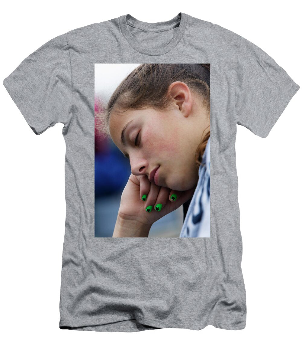 A Young Girl Sleeping with Her Head Ron Koeberer T-Shirt