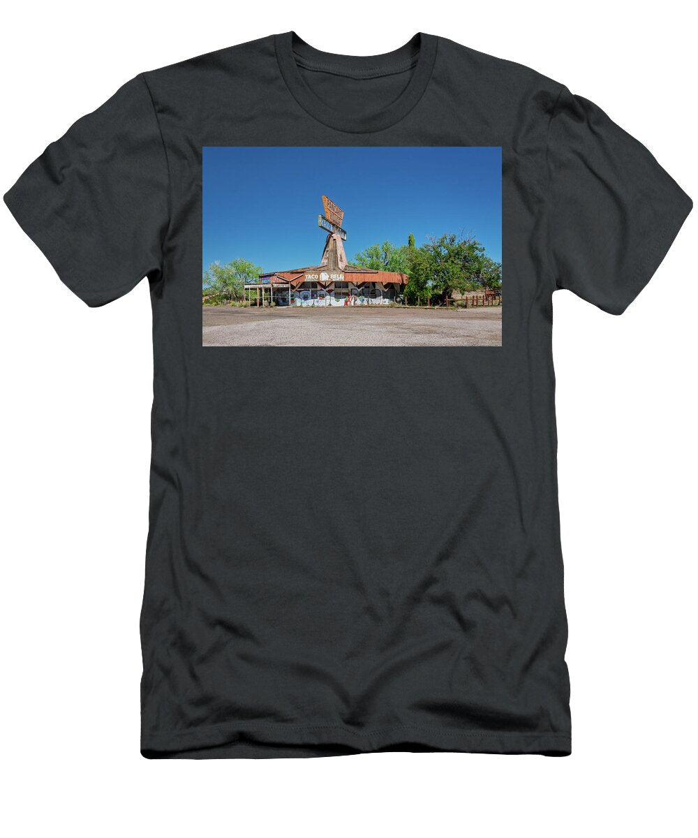 Abandoned Pancake House At Fort Courage on Route 66 in Arizona John Kirkland T-Shirt