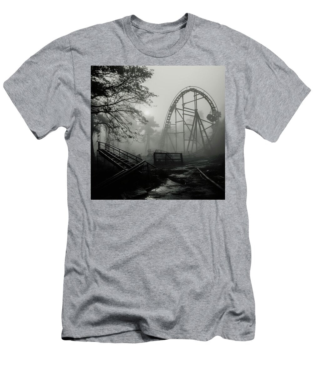 Abandoned Roller Coaster Ride in the Fog Yo Pedro T-Shirt