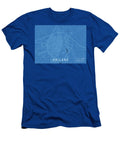 Abilene Tx City Vector Road Map Blue Horizontal Frank Ramspott T-Shirt