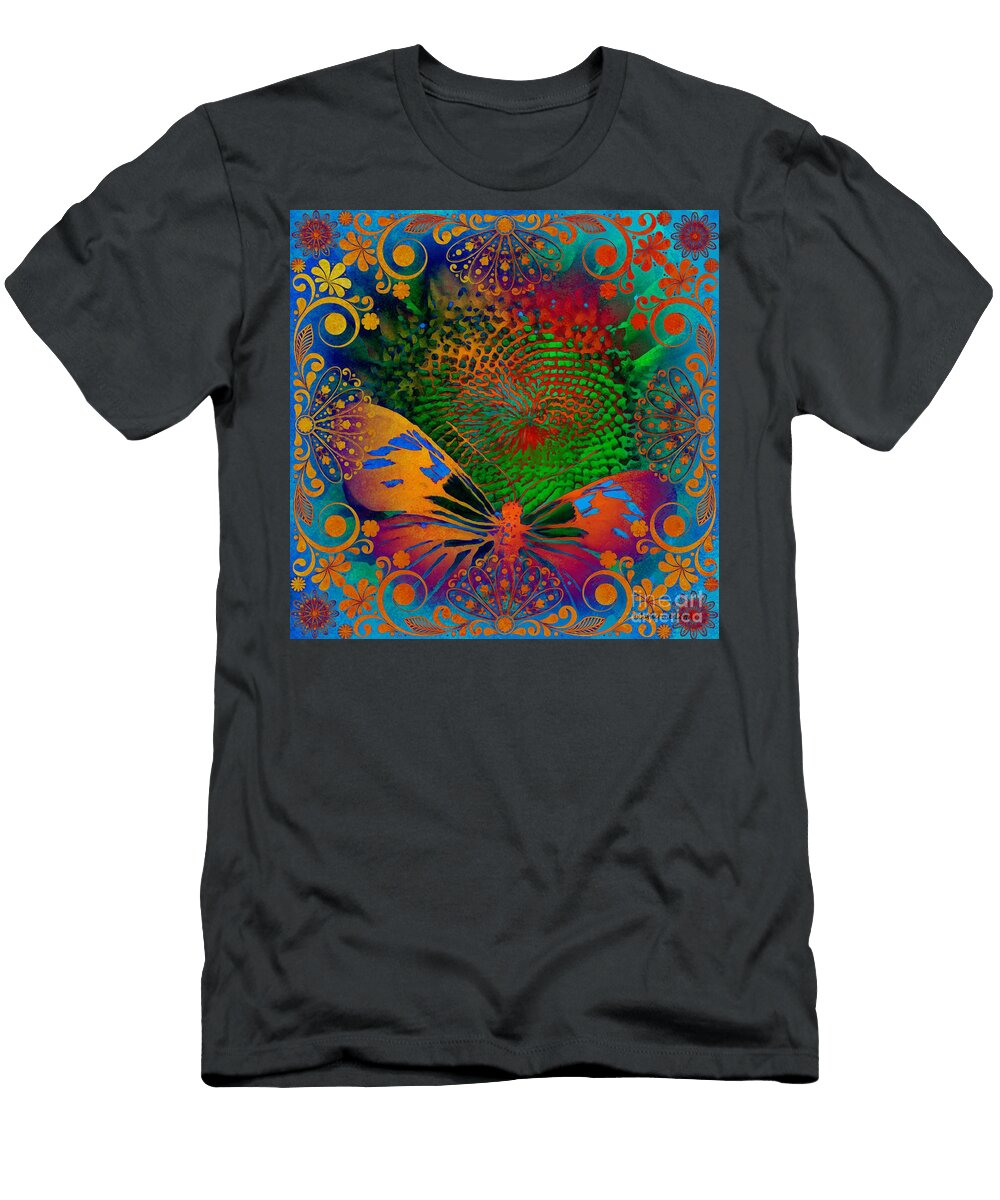 Abstract Butterfly Floral Catherine Lott T-Shirt
