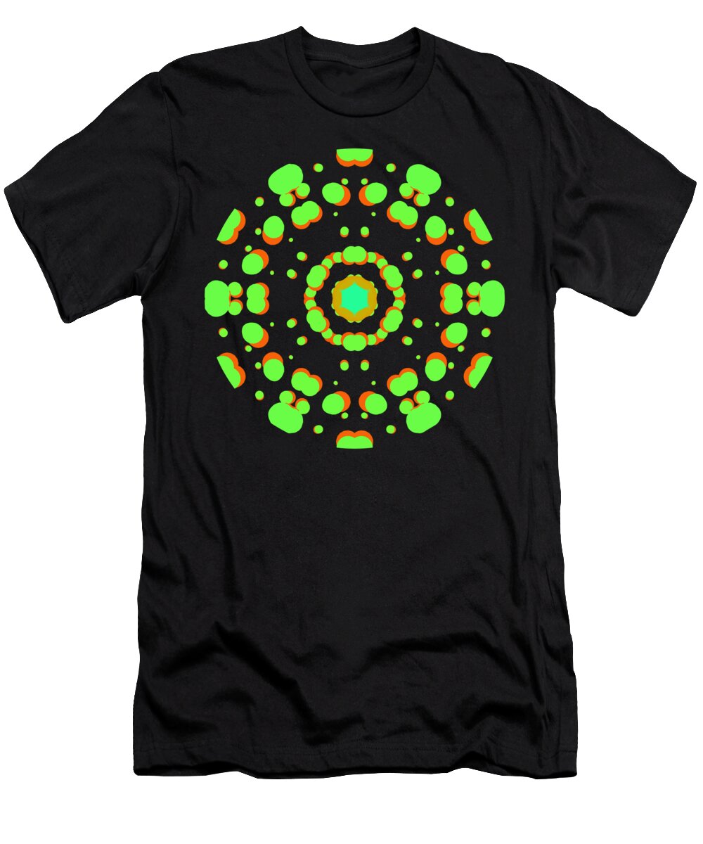 Abstract Mandala Pop Green Ariel Guevara T-Shirt