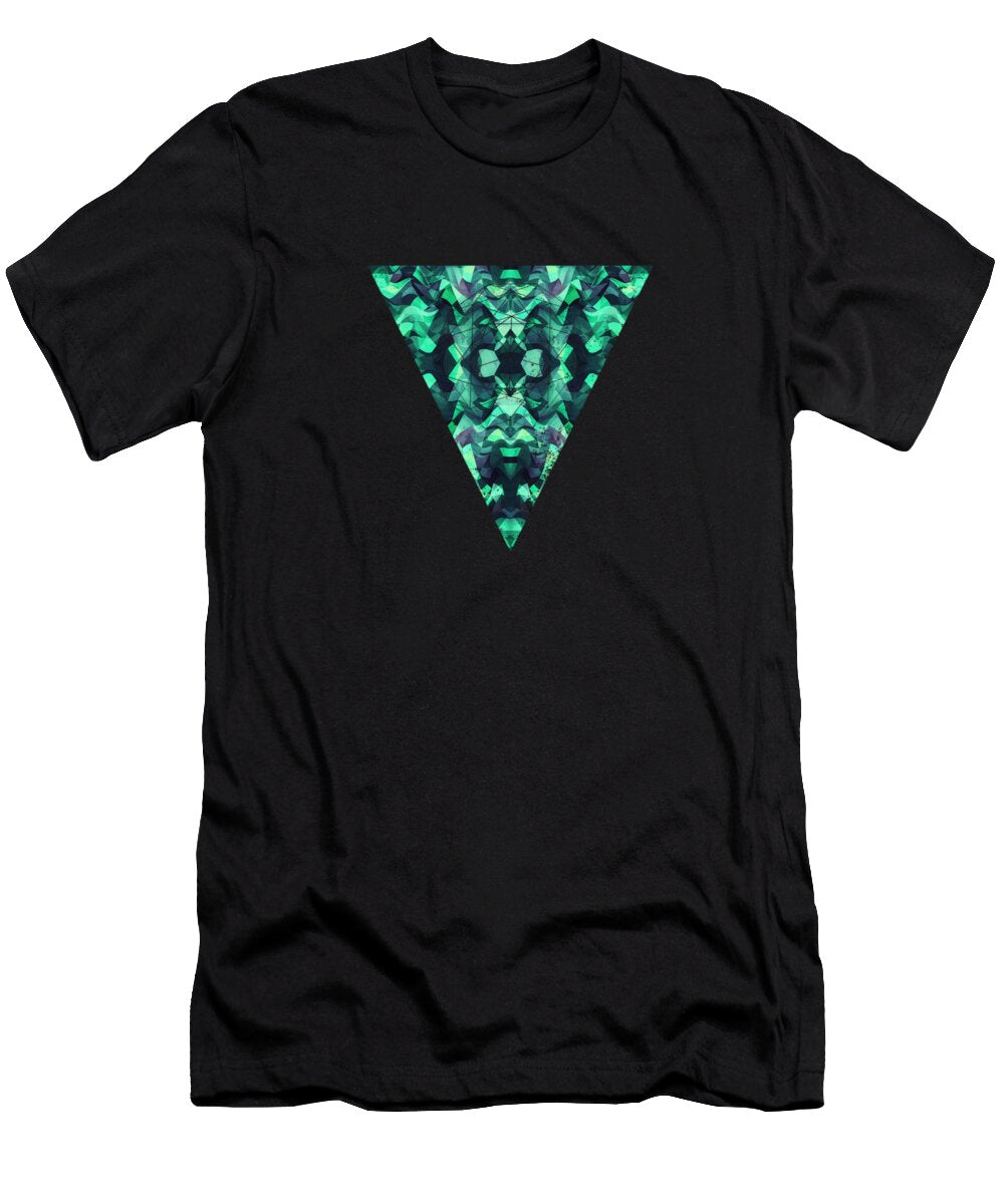 Abstract Surreal Chaos Theory in Modern Poison Turquoise Green Philipp Rietz T-Shirt