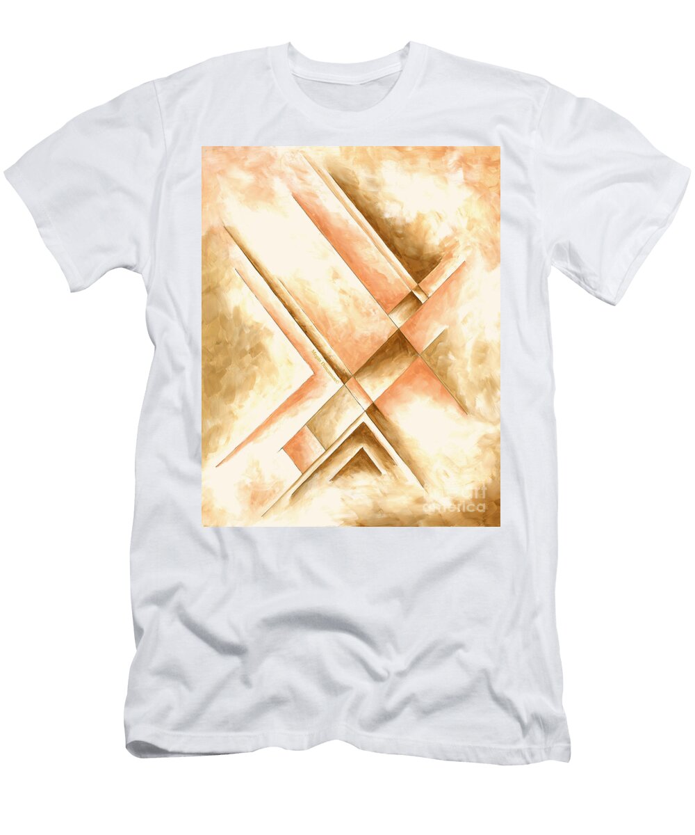 Abstract Unique Original Painting Contemporary Art Champagne Dreams I By Madart Megan Duncanson T-Shirt