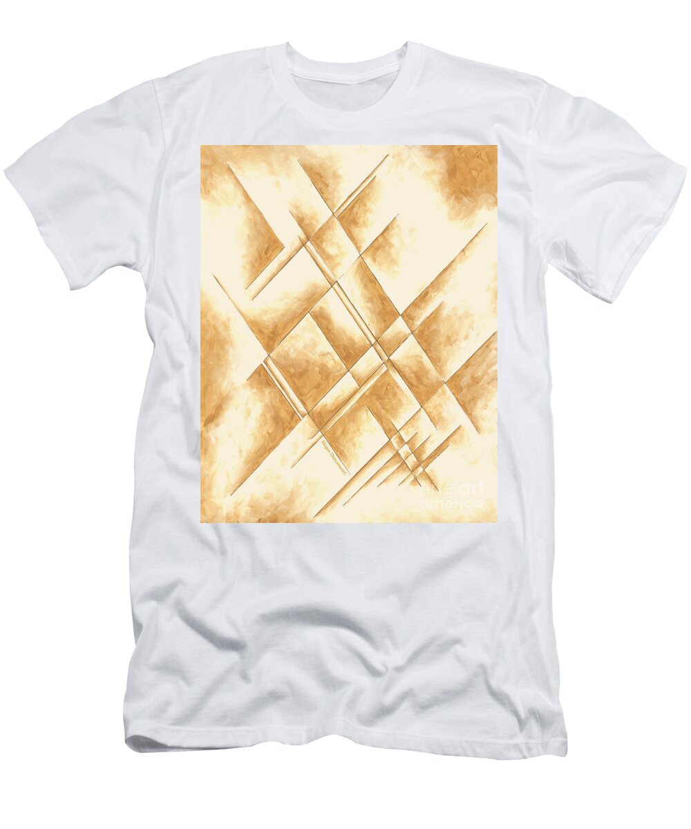 Abstract Unique Original Painting Contemporary Art Champagne Dreams Ii By Madart Megan Duncanson T-Shirt
