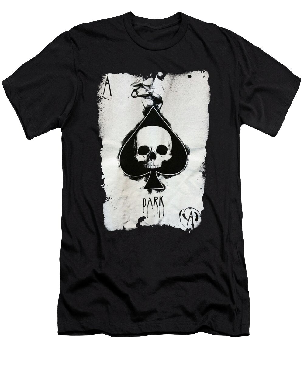 Ace of Spades Screen Printed Cotton Poker Card Skull Rock Goth Dark Top Brother Cody Crawford T-Shirt