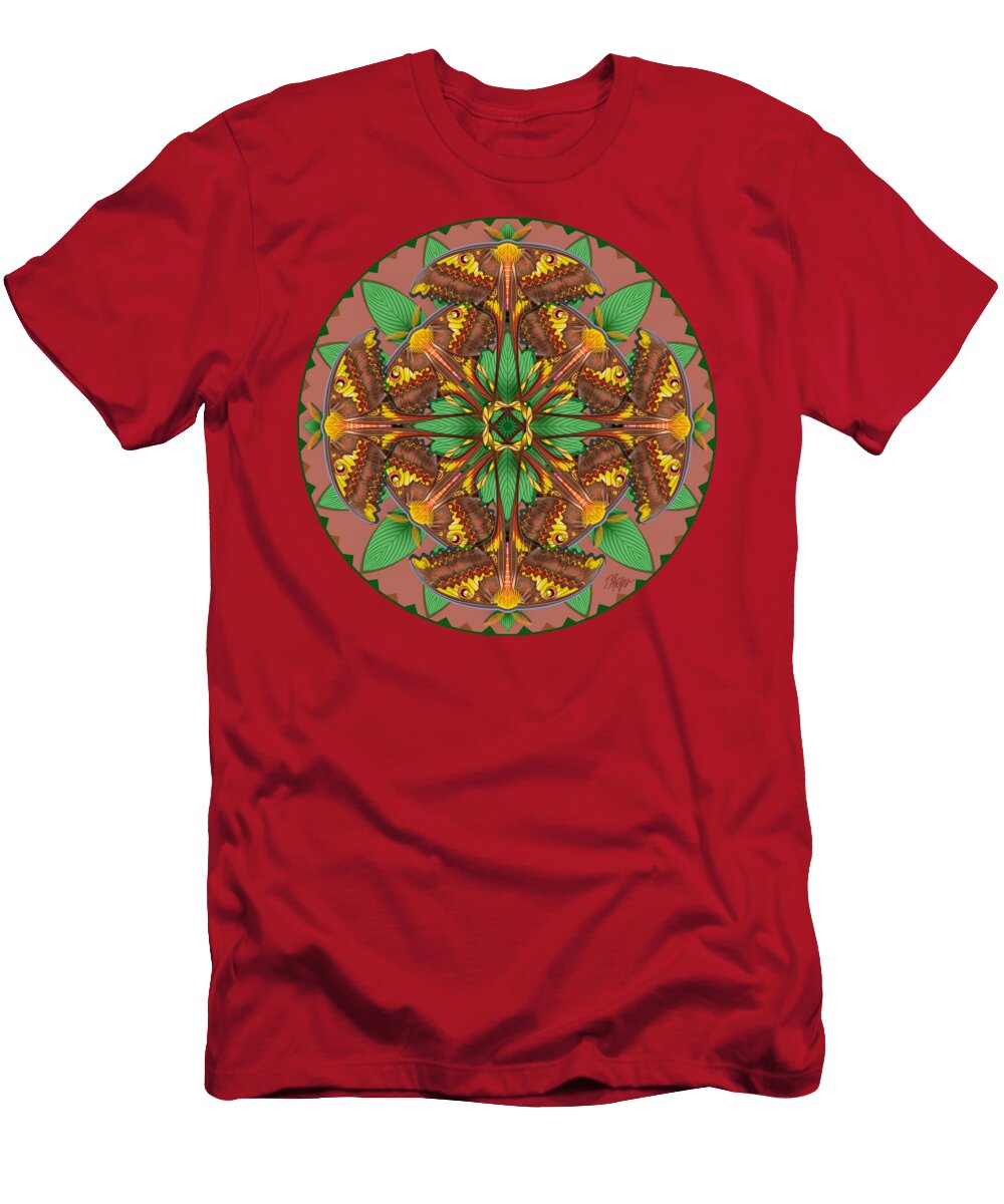 Actius Moth Jungle Mandala Tim Phelps T-Shirt