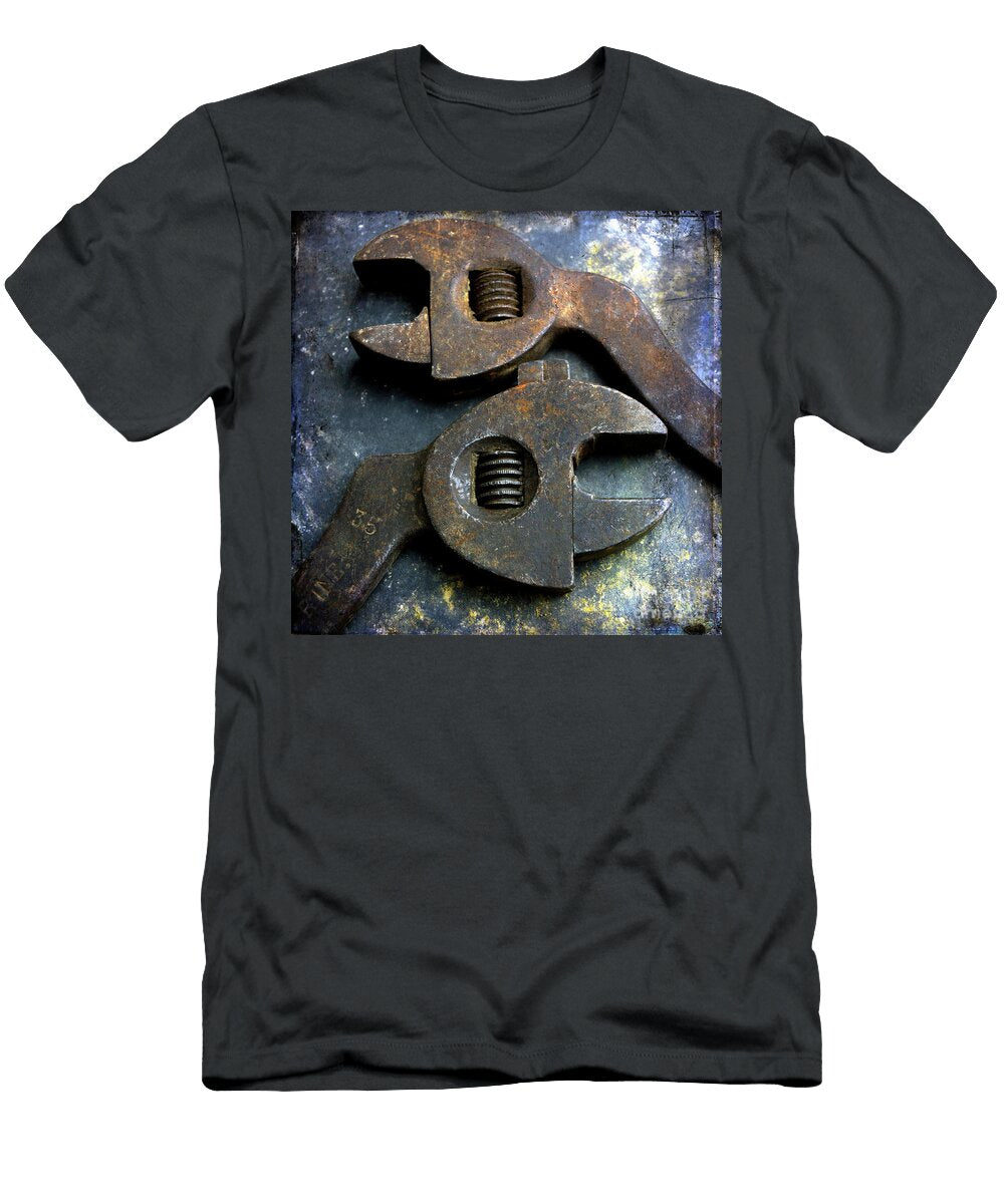 Adjustable Spanners on Textured Background Bernard Jaubert T-Shirt