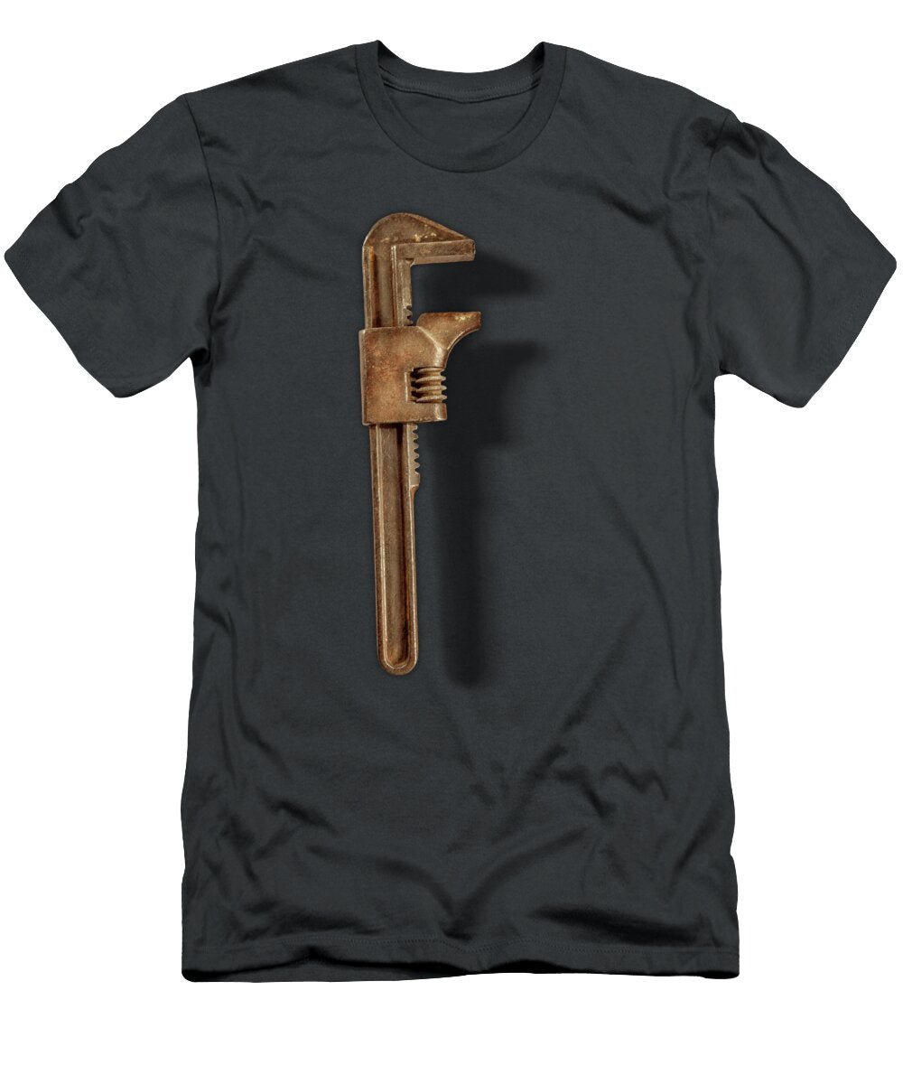 Adjustable Wrench Backside on Black Yopedro T-Shirt