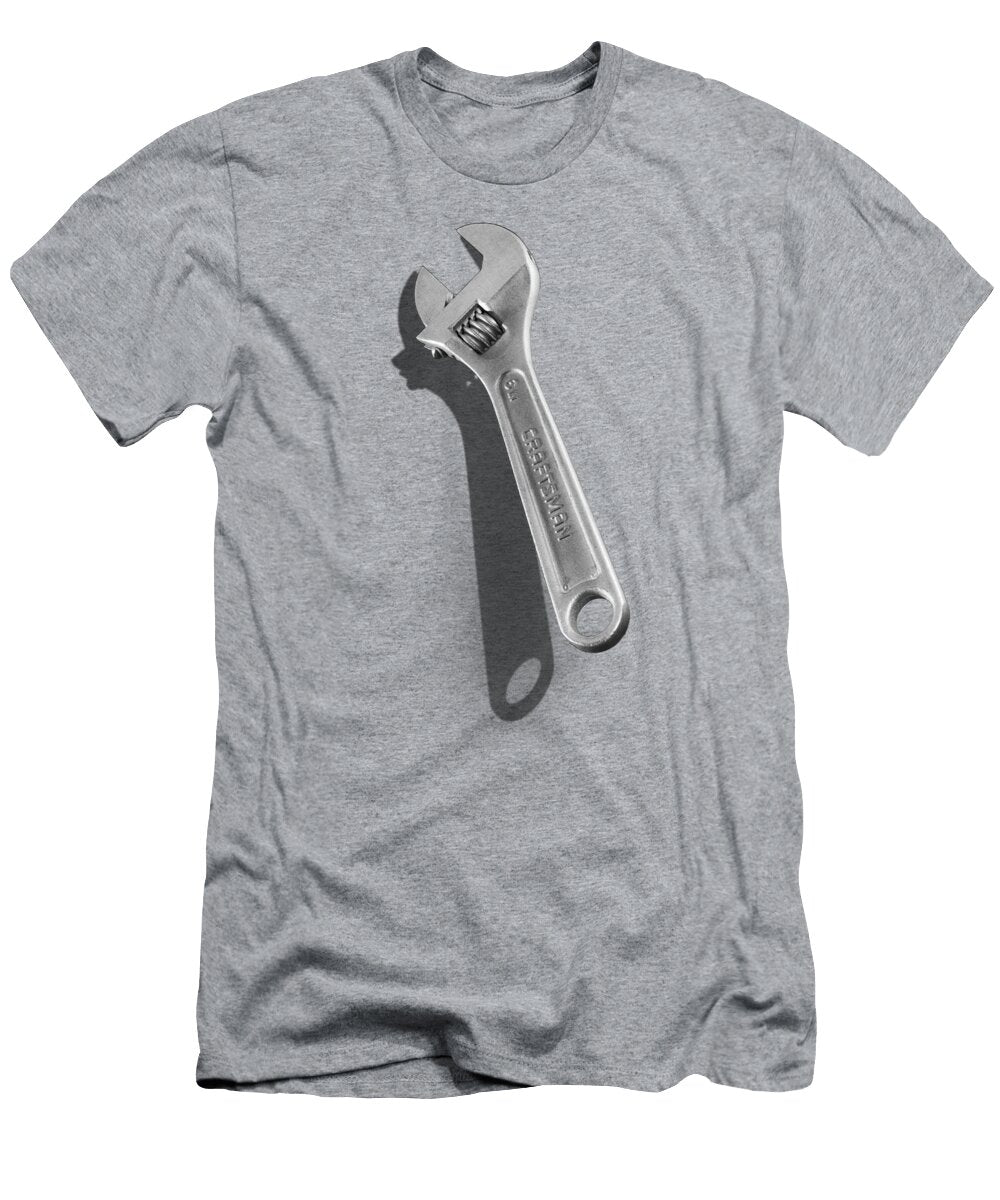 Adjustable Wrench Over Wood 72 in Black and White Yopedro T-Shirt