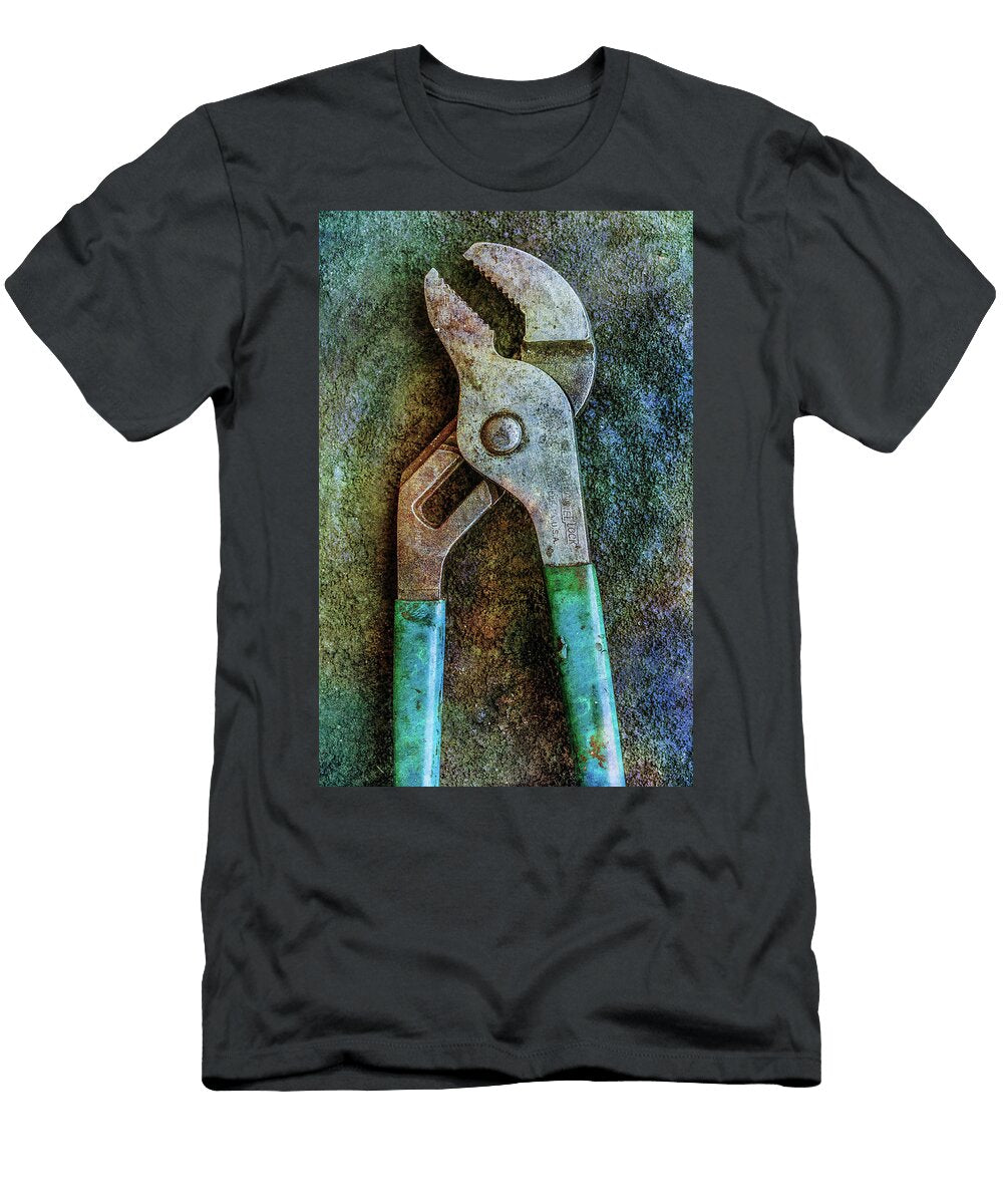 Adjustable Wrench Tool on Black Texture Randy Steele T-Shirt