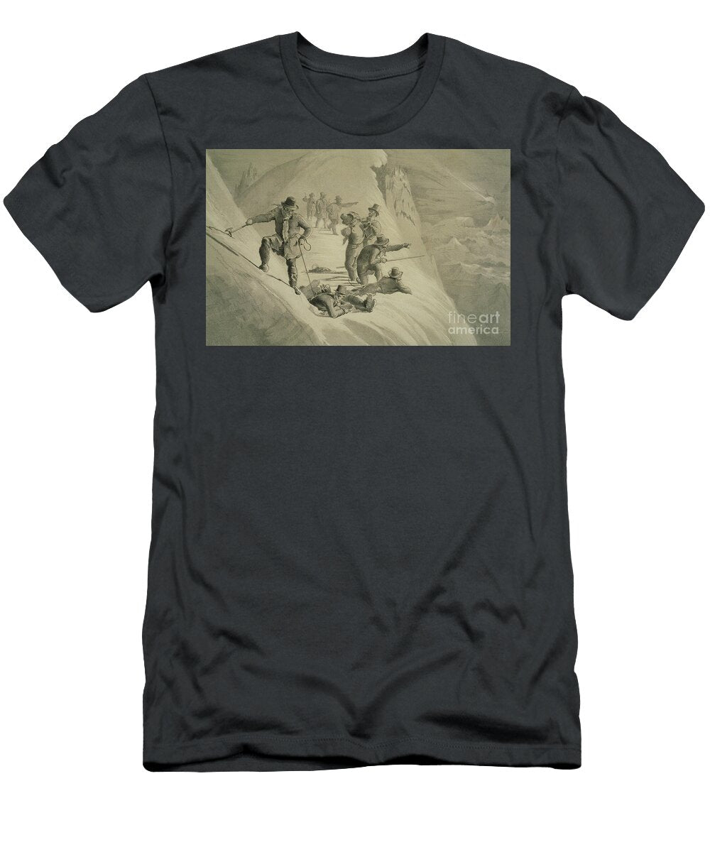 Admiring the View From Ten Scenes in the Last Ascent of Mont Blanc Including Five Views From the Summit By Jdh Browne Published 1853 English School T-Shirt