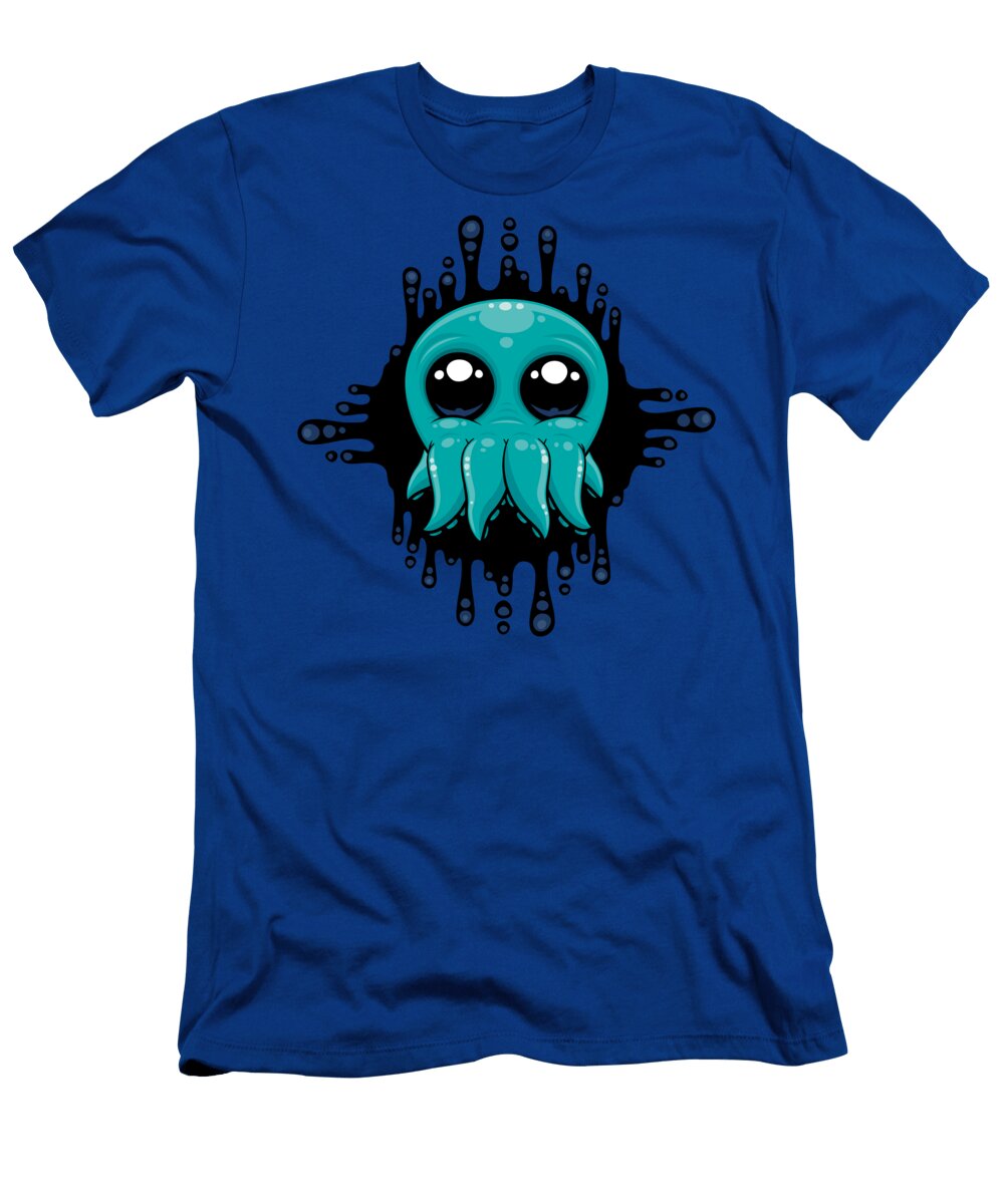 Adorable Inky Baby Octopus Friend John Schwegel T-Shirt