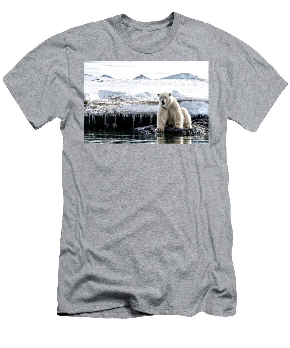 Adult Male Polar Bear At the Ice Edge in Svalbard Jane Rix T-Shirt