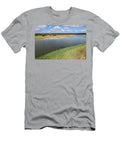 Aerial of Swans Swimming in Wetlands Michele Jackson T-Shirt