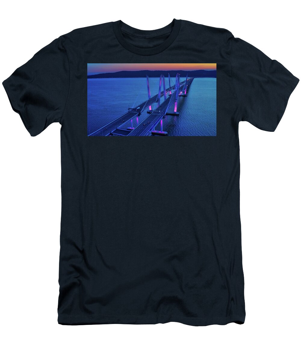 Aerial Veiw of the Mario Cuomo Bridge Jerry Fornarotto T-Shirt