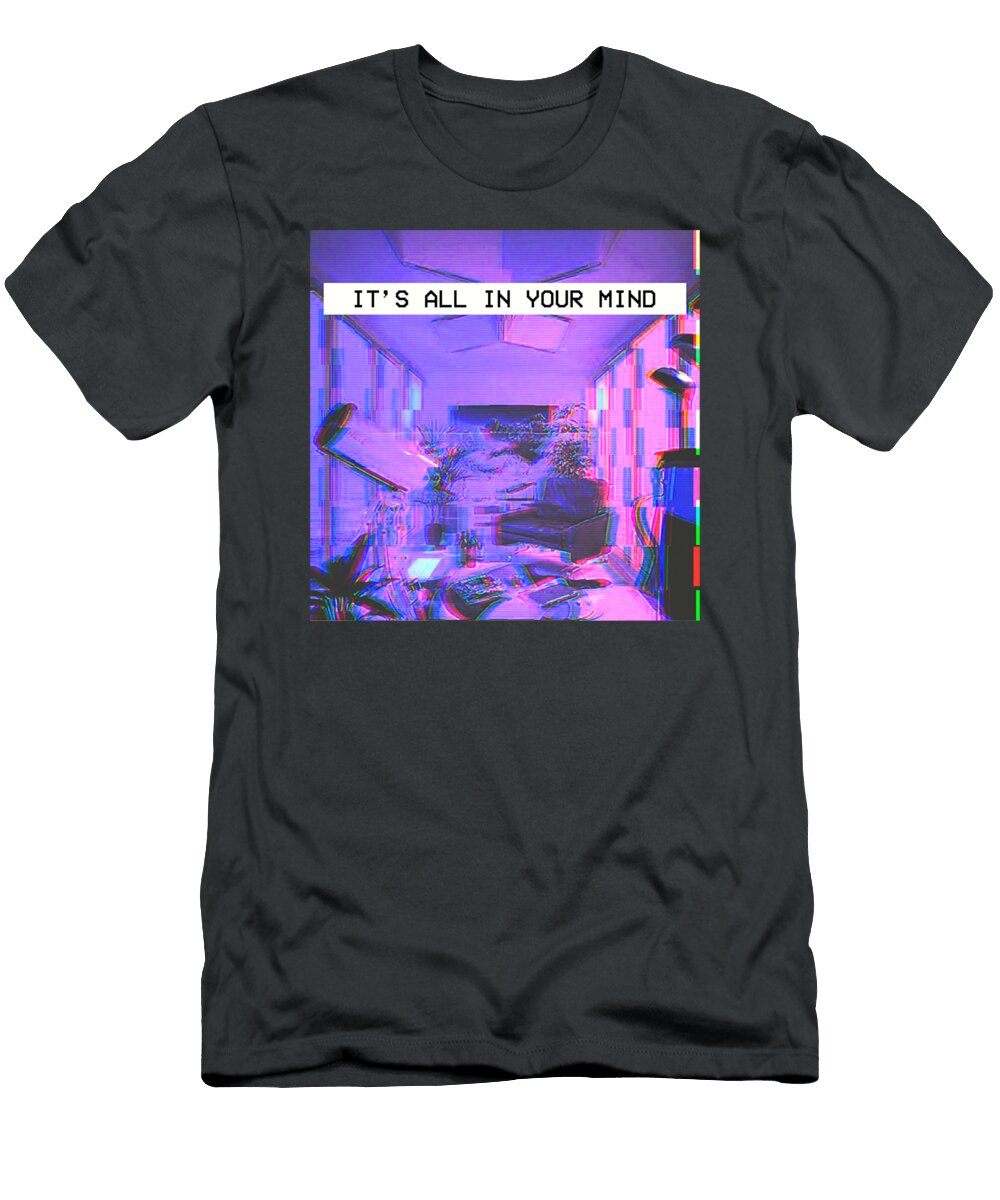 Aesthetic Emotional Vaporwave Dream Its All in Your Mind Skandd Safiy T-Shirt