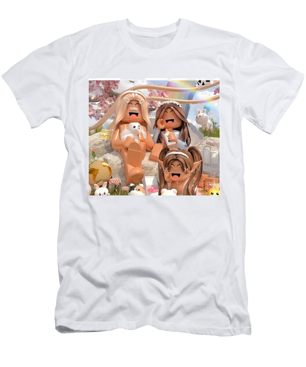 Aesthetic Preppy Roblox Girls White Murphy T-Shirt